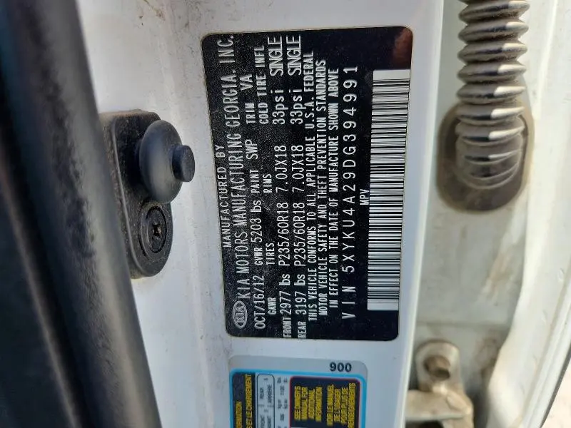 2013 KIA SORENTO EX  
