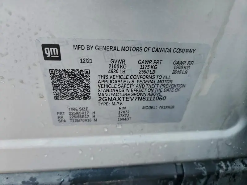 2022 CHEVROLET EQUINOX LT  