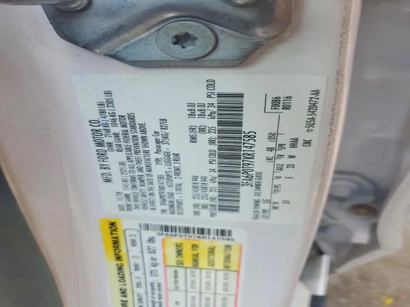 2019 FORD FUSION SE  
