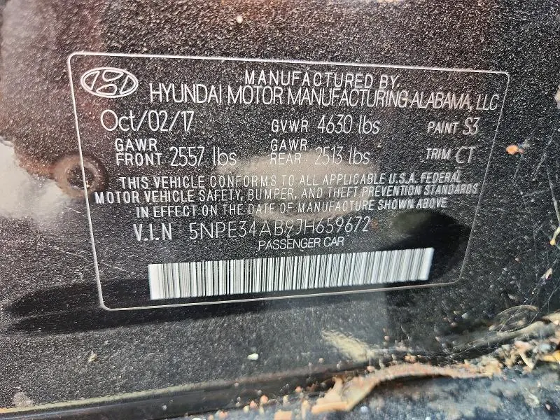 2018 HYUNDAI SONATA LIMITED 2.0T  