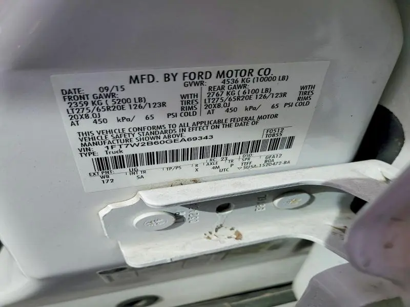 2016 FORD F250 SUPER DUTY  