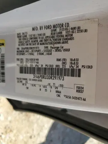 2013 FORD FUSION TITANIUM HEV  