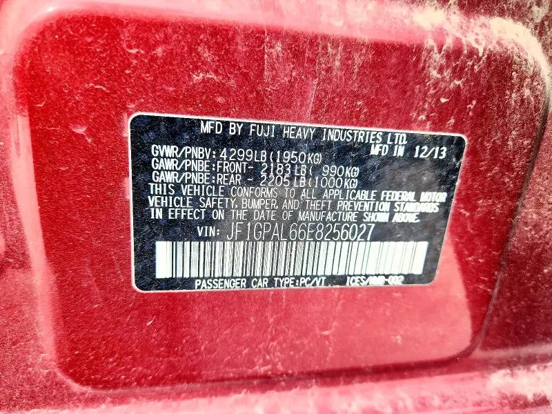 2014 SUBARU IMPREZA SPORT PREMIUM  