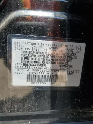 2020 NISSAN KICKS SV  