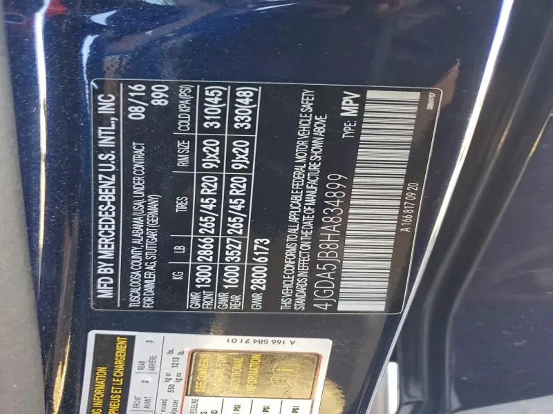 2017 MERCEDES-BENZ GLE 350  