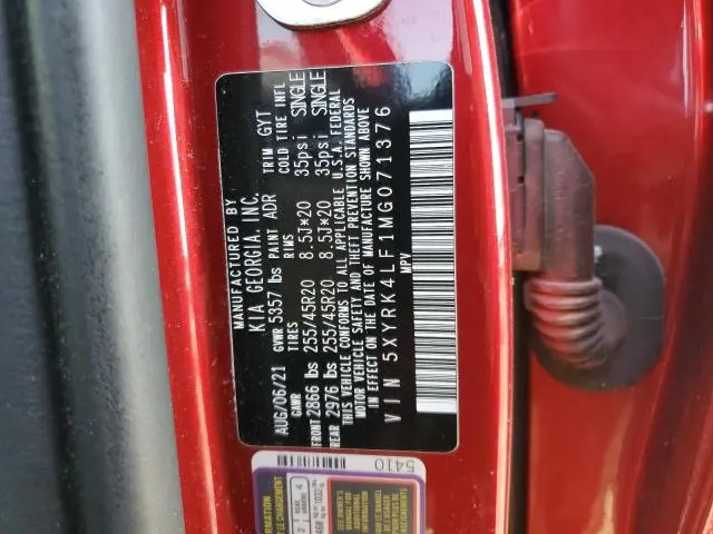 2021 KIA SORENTO SX  