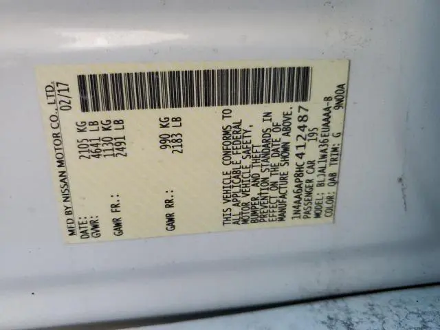 2017 NISSAN MAXIMA 3.5S  