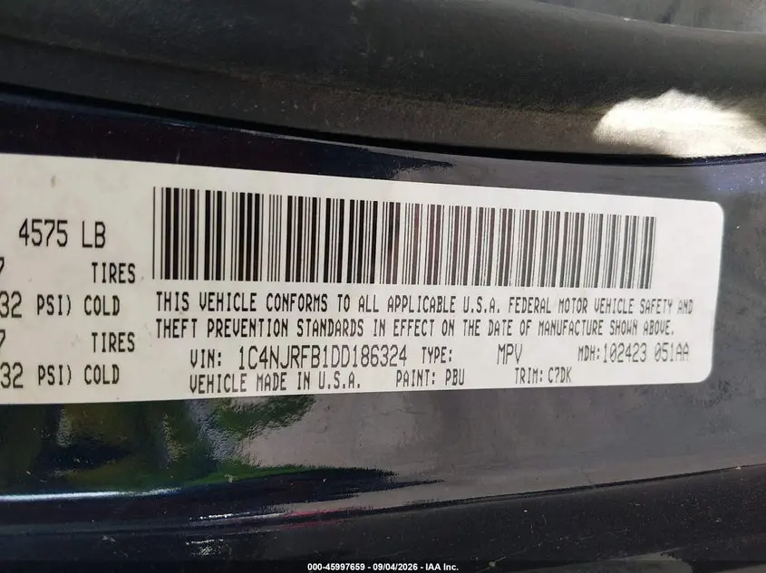 2013 JEEP PATRIOT LATITUDE