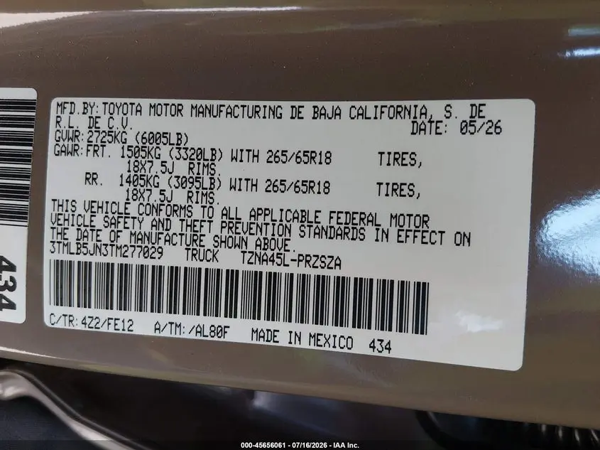 2026 TOYOTA TACOMA TRD SPORT