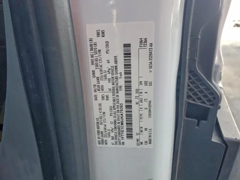 2018 FORD TRANSIT T-150 CARGO- R & D- PRI FLEET