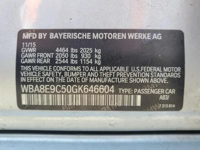 2016 BMW 328 I SULEV  