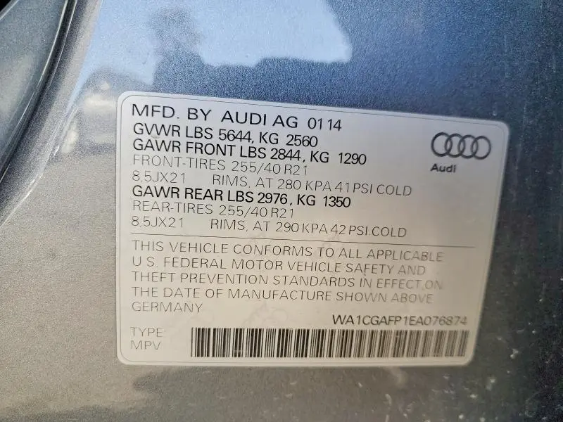 2014 AUDI SQ5 PREMIUM PLUS  