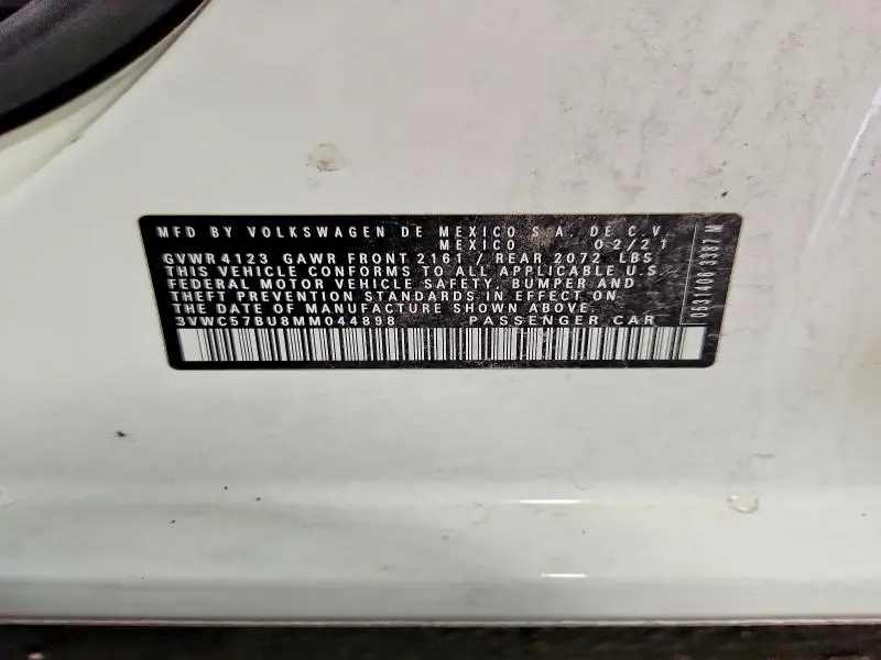 2021 VOLKSWAGEN JETTA S  