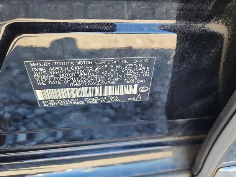 2010 LEXUS ES 350  
