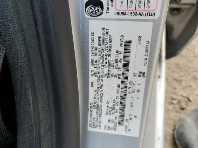2012 FORD FIESTA SES  