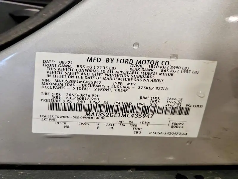 2021 FORD ECOSPORT SE  