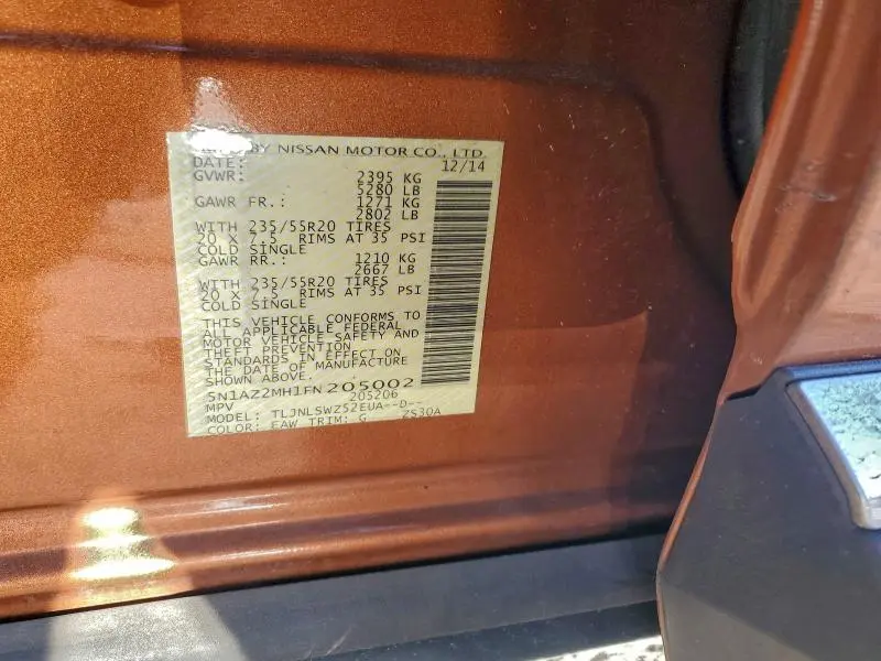 2015 NISSAN MURANO S  