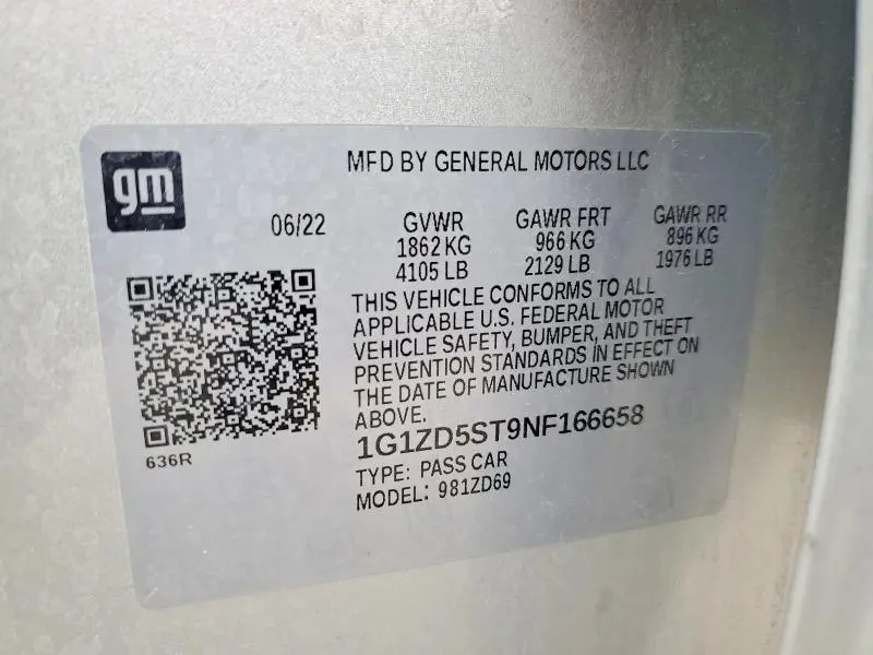 2022 CHEVROLET MALIBU LT  
