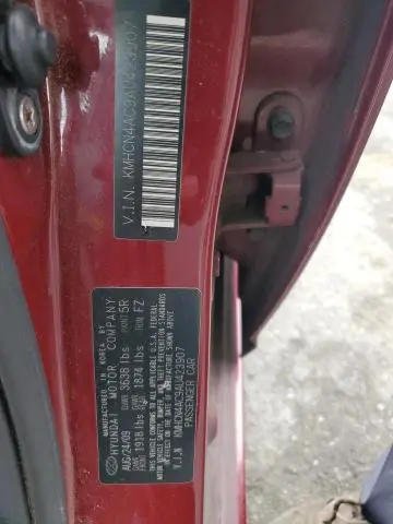 2010 HYUNDAI ACCENT GLS