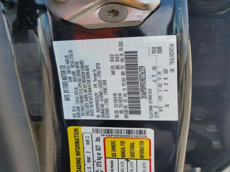 2017 FORD FUSION SE  