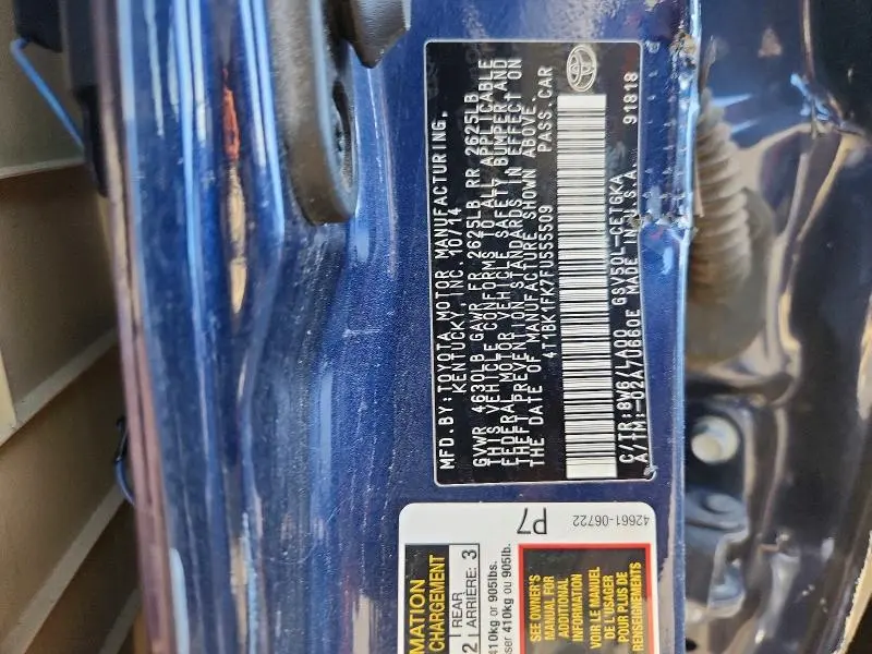 2015 TOYOTA CAMRY   