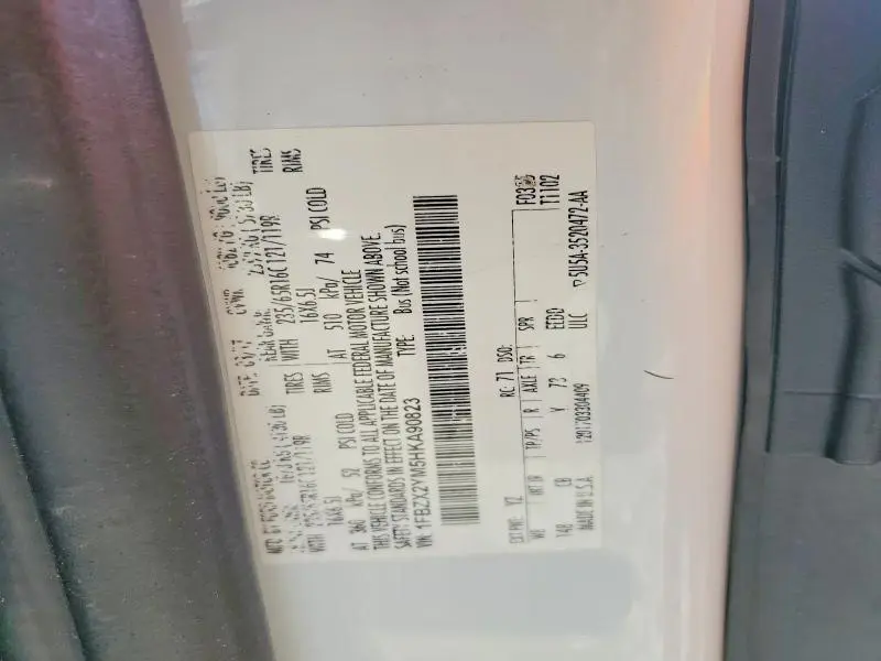 2017 FORD TRANSIT T-350  