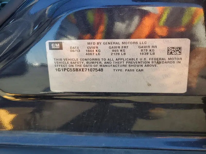 2014 CHEVROLET CRUZE LT  
