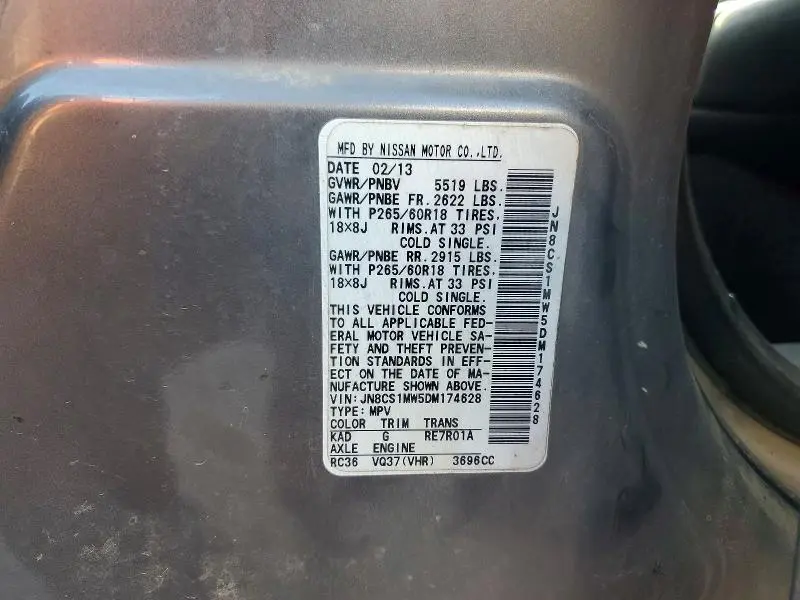 2013 INFINITI FX37 BASE  