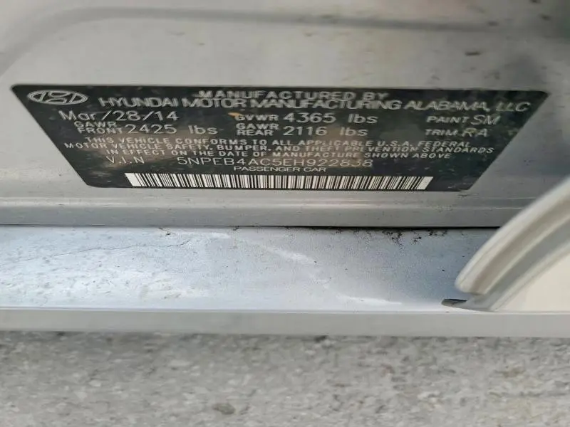 2014 HYUNDAI SONATA GLS  