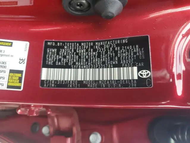 2025 TOYOTA COROLLA LE  