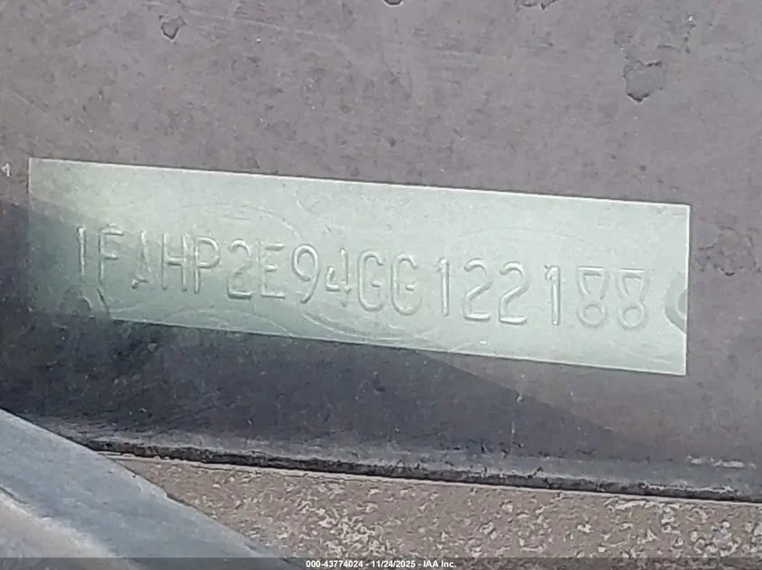 2016 FORD TAURUS SEL