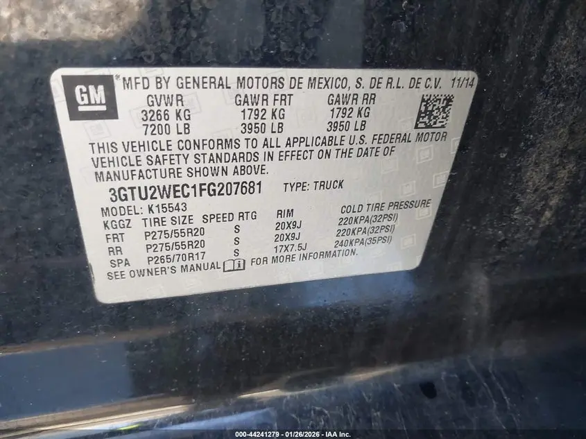 2015 GMC SIERRA 1500 DENALI