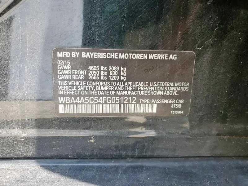 2015 BMW 428 I GRAN COUPE  