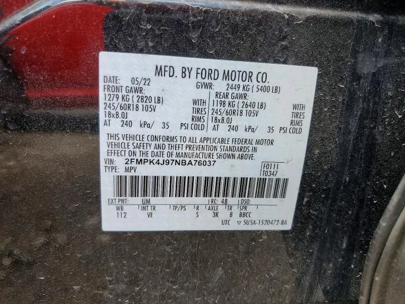 2022 FORD EDGE SEL  