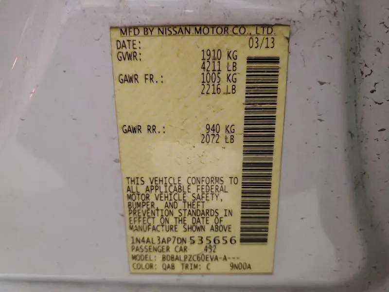 2013 NISSAN ALTIMA 2.5  