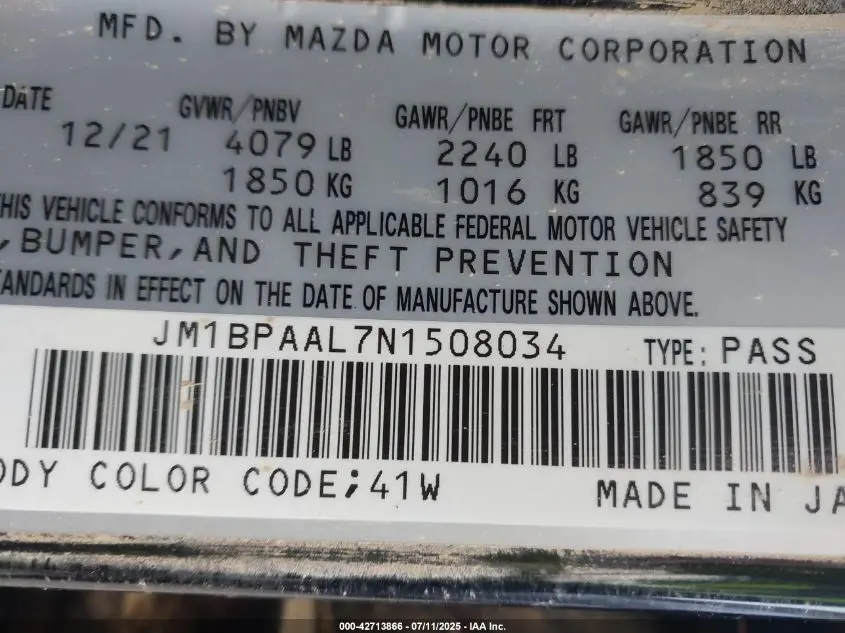 2022 MAZDA MAZDA3 2.5 S