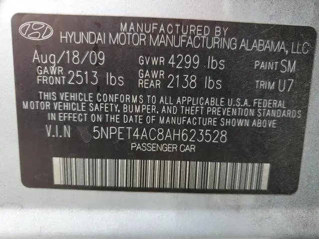 2010 HYUNDAI SONATA GLS  