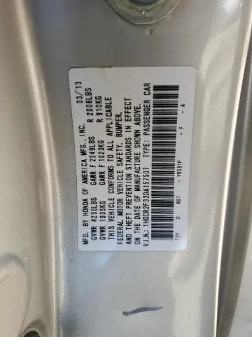 2013 HONDA ACCORD LX  