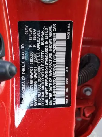 2017 HONDA CIVIC SPORT TOURING  