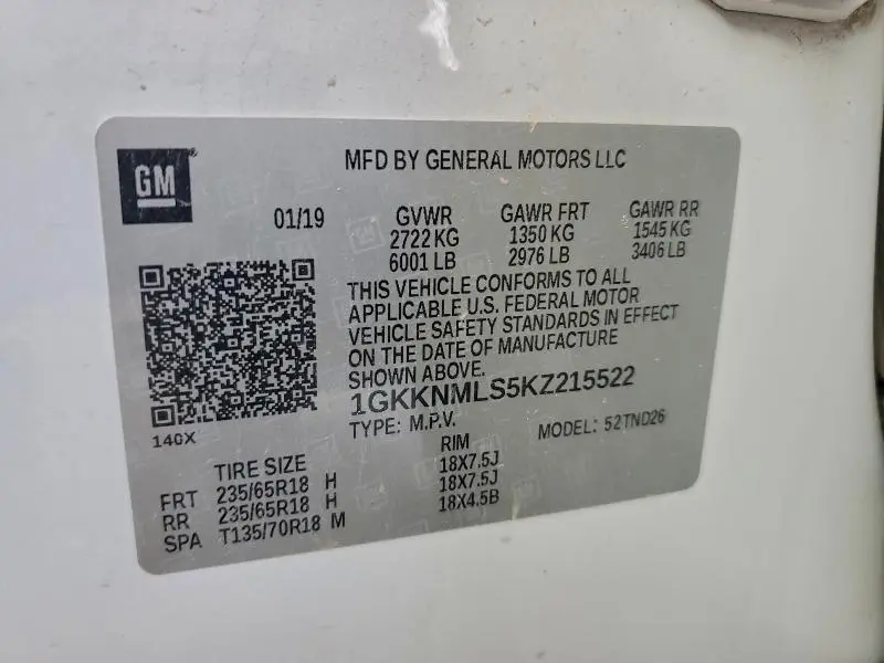 2019 GMC ACADIA SLT-1  