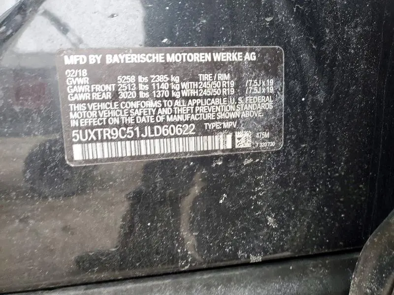 2018 BMW X3 XDRIVE30I  