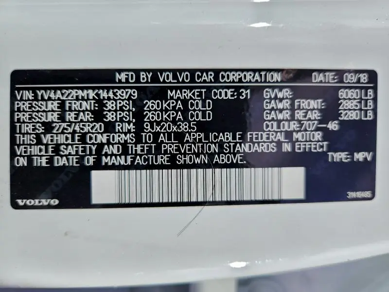 2019 VOLVO XC90 T6 R-DESIGN  