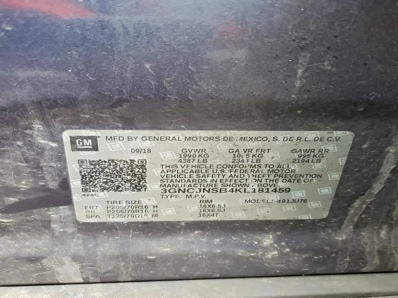 2019 CHEVROLET TRAX LS  