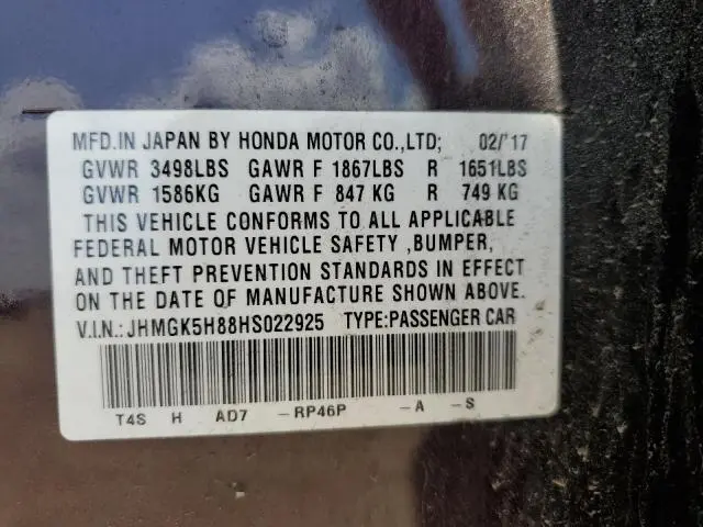 2017 HONDA FIT EX