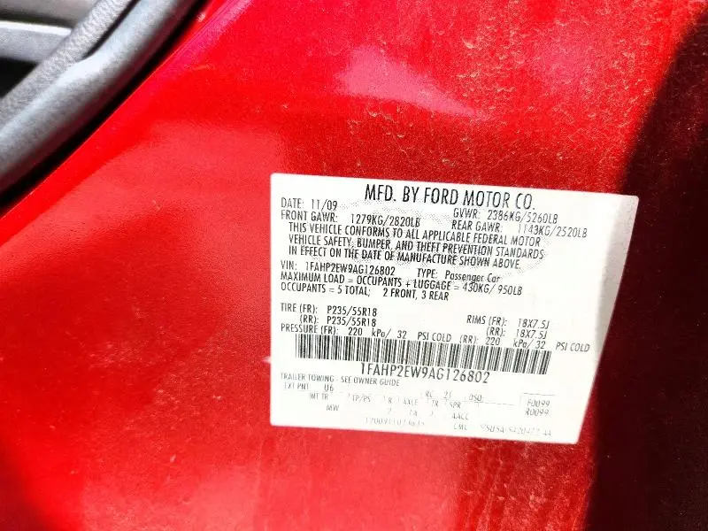2010 FORD TAURUS   