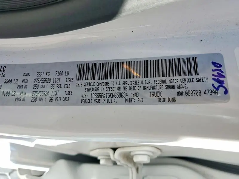 2019 RAM 1500 LONGHORN  