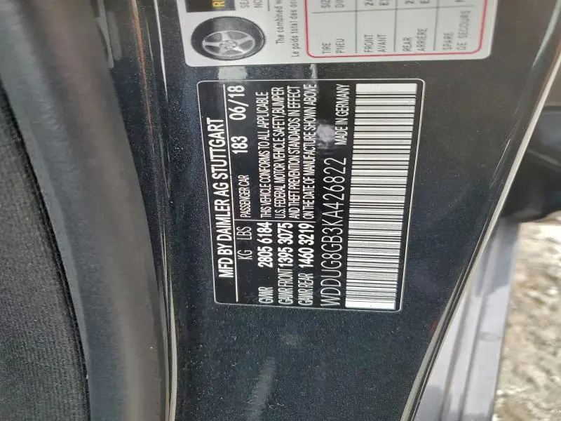 2019 MERCEDES-BENZ S 560 4MATIC  