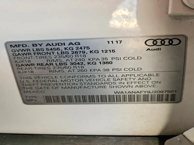 2018 AUDI Q5 PREMIUM  