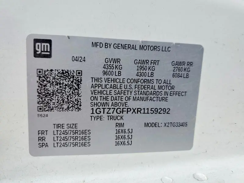 2024 GMC SAVANA G3500  