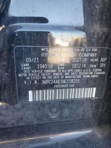 2022 HYUNDAI ACCENT SE  